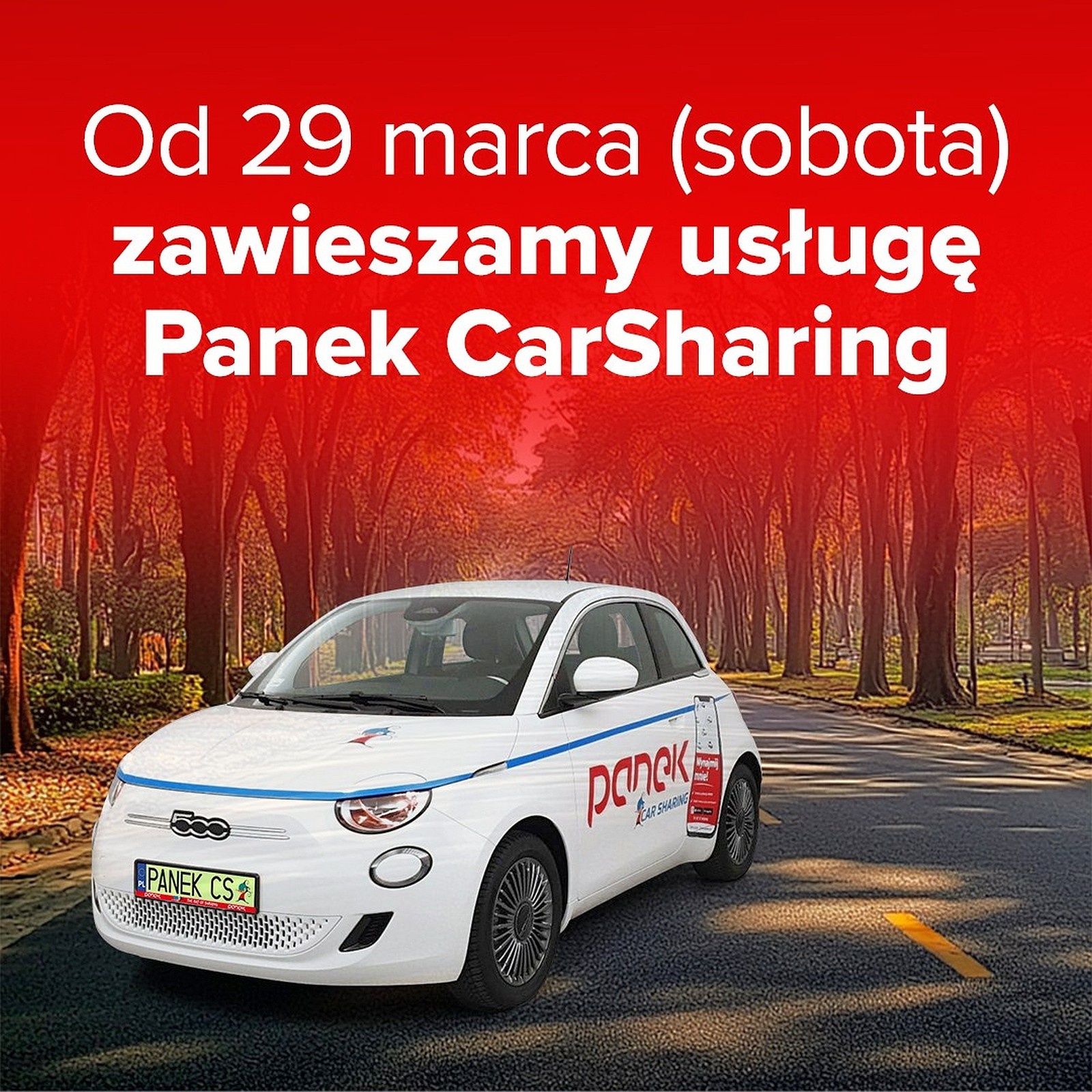 Panek zawiesza carsharing