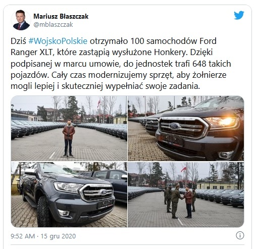 Ford Ranger zastąpi Honkera